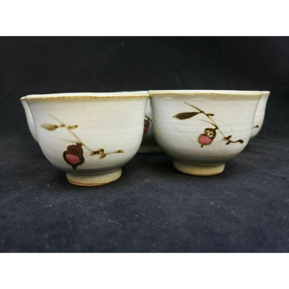 Japanese Kyusu Tea Set with Teapot, 5 Cups, Spouted Bowl, Small Dish - Picture 9 of 14